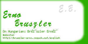 erno bruszler business card